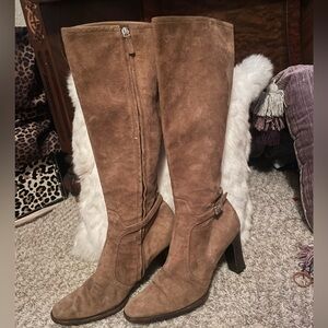 Ralph Lauren Tan Suede Heeled Boots - Rodeo Ready!
